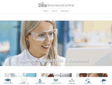 Tablet Screenshot of biosciencecentral.com